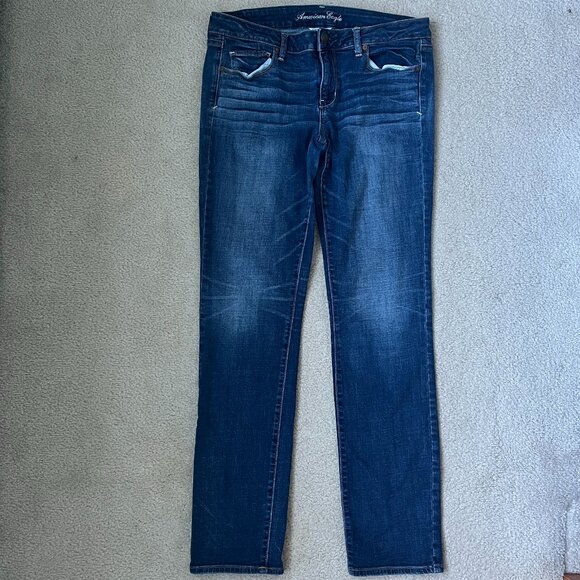 American Eagle Outfitters Denim - American Eagle Super Stretch Skinny Jeans Dark Wash Size 14 Long